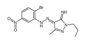 2-bromo-N-[(5-imino-3-methyl-1-propylpyrazol-4-ylidene)amino]-5-nitroaniline结构式