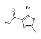 5-溴-2-甲基-1,3-噻唑-4-羧酸结构式