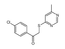 1-(4-chlorophenyl)-2-(6-methylpyrimidin-4-yl)sulfanylethanone结构式