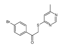 1-(4-bromophenyl)-2-(6-methylpyrimidin-4-yl)sulfanylethanone结构式