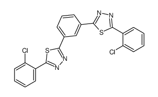 2-(2-chlorophenyl)-5-[3-[5-(2-chlorophenyl)-1,3,4-thiadiazol-2-yl]phenyl]-1,3,4-thiadiazole结构式