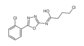 4-chloro-N-[5-(2-chlorophenyl)-1,3,4-oxadiazol-2-yl]butanamide结构式