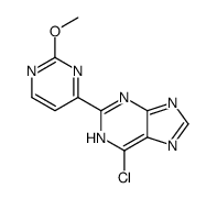 6-chloro-2-(2-methoxypyrimidin-4-yl)-7H-purine结构式