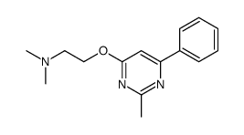 N,N-dimethyl-2-(2-methyl-6-phenylpyrimidin-4-yl)oxyethanamine结构式