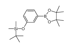 tert-butyl-dimethyl-[3-(4,4,5,5-tetramethyl-1,3,2-dioxaborolan-2-yl)phenoxy]silane结构式