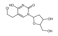5-(2-chloroethyl)-1-[4-hydroxy-5-(hydroxymethyl)oxolan-2-yl]pyrimidine-2,4-dione结构式