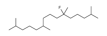 6-fluoro-2,6,10,14-tetramethylpentadecane结构式