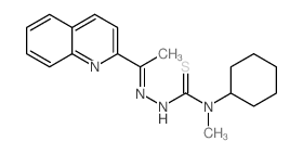 1-cyclohexyl-1-methyl-3-(1-quinolin-2-ylethylideneamino)thiourea结构式