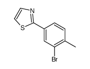 2-(3-溴-4-甲基苯基)噻唑结构式