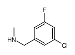 1-(3-chloro-5-fluoro-phenyl)-N-methyl-methanamine结构式