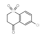 6-氯-1-苯并硫代吡喃-4-酮 1,1-二氧化物结构式