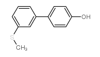 3-(甲基硫代)-1,1-联苯-4-醇结构式