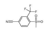 4-(Methylsulfonyl)-3-(trifluoromethyl)benzonitrile结构式