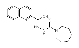N-(1-quinolin-2-ylethyl)azepane-1-carbothiohydrazide结构式