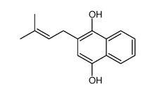 2-(3-methylbut-2-enyl)naphthalene-1,4-diol结构式