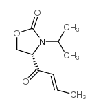 (4S)-N-巴豆酰基-4-异丙基-2-恶唑烷酮结构式