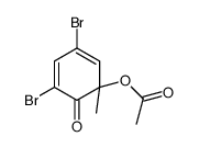 (3,5-dibromo-1-methyl-6-oxocyclohexa-2,4-dien-1-yl) acetate结构式