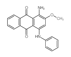 1-amino-4-anilino-2-methoxy-anthracene-9,10-dione结构式