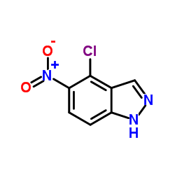 4-Chloro-5-nitro-1H-indazole结构式