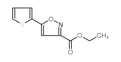 5-(2-噻吩基)异噁唑-3-羧酸乙酯结构式