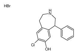 1H-3-Benzazepin-7-ol, 8-chloro-2,3,4,5-tetrahydro-5-phenyl-, hydrobrom ide结构式
