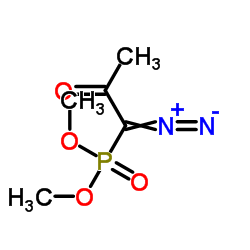 (1-重氮-2-氧代-丙醇)-膦酸二甲酯结构式
