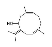 3,7-dimethyl-10-propan-2-ylidenecyclodeca-3,7-dien-1-ol结构式