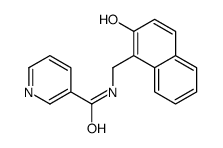 N-[(2-hydroxynaphthalen-1-yl)methyl]pyridine-3-carboxamide结构式