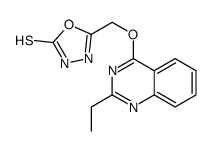 5-[(2-ethylquinazolin-4-yl)oxymethyl]-3H-1,3,4-oxadiazole-2-thione结构式