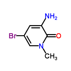 l-甲基-3-氨基-5-溴-l-H-吡啶-2-酮结构式