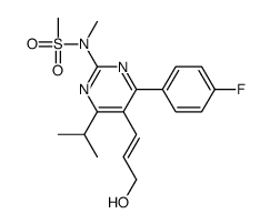 N-[4-(4-fluorophenyl)-5-[(E)-3-hydroxyprop-1-enyl]-6-propan-2-ylpyrimidin-2-yl]-N-methylmethanesulfonamide结构式