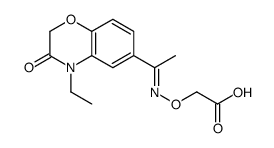 2-[(E)-1-(4-ethyl-3-oxo-1,4-benzoxazin-6-yl)ethylideneamino]oxyacetic acid结构式