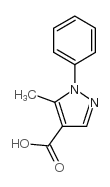 5-甲基-1-苯基-1H-吡唑-4-羧酸结构式