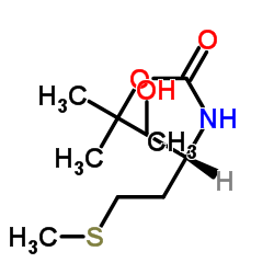 N-叔丁氧羰基-D-蛋氨醇结构式