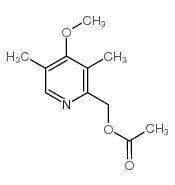 2-(乙酰氧基甲基)-4-甲氧基-3,5-二甲基吡啶结构式