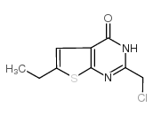 2-(CHLOROMETHYL)-6-ETHYLTHIENO[2,3-D]PYRIMIDIN-4(3H)-ONE结构式