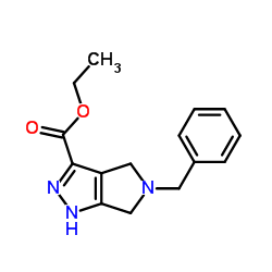 5-苄基-1,4,5,6-四氢吡咯并[3,4-c]吡唑-3-羧酸乙酯结构式
