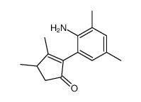 2-(2-amino-3,5-dimethylphenyl)-3,4-dimethylcyclopent-2-en-1-one结构式