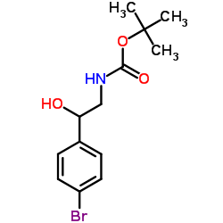 [2-(4-溴-苯基)-2-羟基-乙基]-氨基甲酸叔丁酯结构式