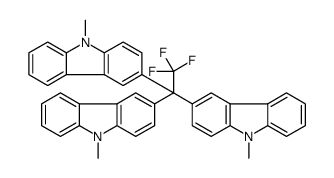 9H-Carbazole, 3,3',3''-(trifluoroethylidyne)tris[9-methyl结构式