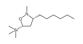 Isoxazolidine, 3-hexyl-2-methyl-5-(trimethylsilyl)-, (3R,5S)-rel结构式
