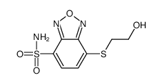 7-(2-hydroxyethylsulfanyl)-2,1,3-benzoxadiazole-4-sulfonamide结构式
