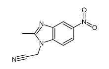 2-(2-methyl-5-nitrobenzimidazol-1-yl)acetonitrile结构式