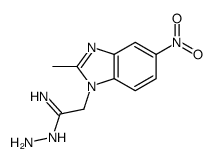 N'-amino-2-(2-methyl-5-nitrobenzimidazol-1-yl)ethanimidamide结构式