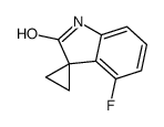 4-fluorospiro[1H-indole-3,1'-cyclopropane]-2-one结构式