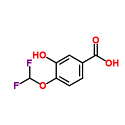 4-(difluoromethoxy)-3-hydroxybenzoic acid结构式