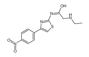 2-(ethylamino)-N-[4-(4-nitrophenyl)-1,3-thiazol-2-yl]acetamide结构式