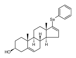 Androsta-5,16-dien-3-ol, 17-(phenylseleno)-, (3&beta;)结构式