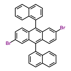 2,6-二溴-9,10-二(萘-1-基)蒽结构式