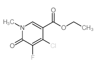 ETHYL 4-CHLORO-5-FLUORO-1-METHYL-6-OXO-1,6-DIHYDROPYRIDINE-3-CARBOXYLATE结构式